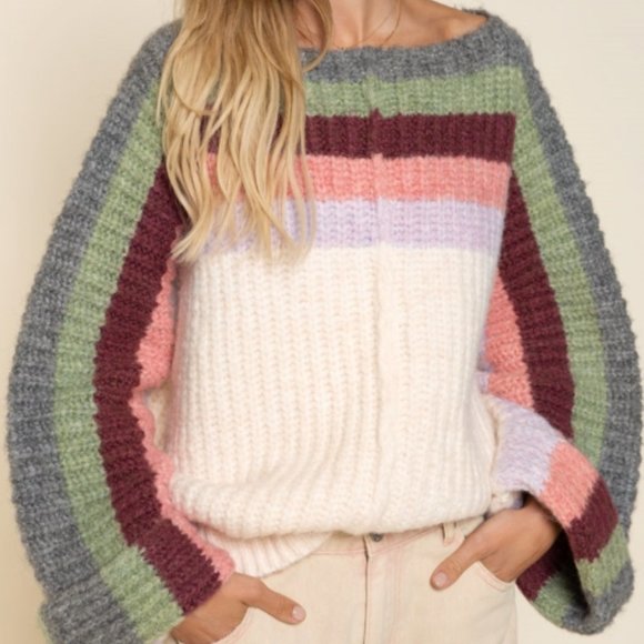 Cactus Rose Chunky Knit Wool Sweater - Picture 1 of 5